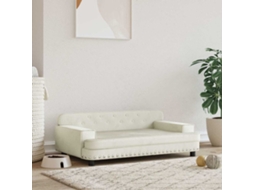 Vidaxl Cama 90x53x30 Cm Veludo Cor Creme