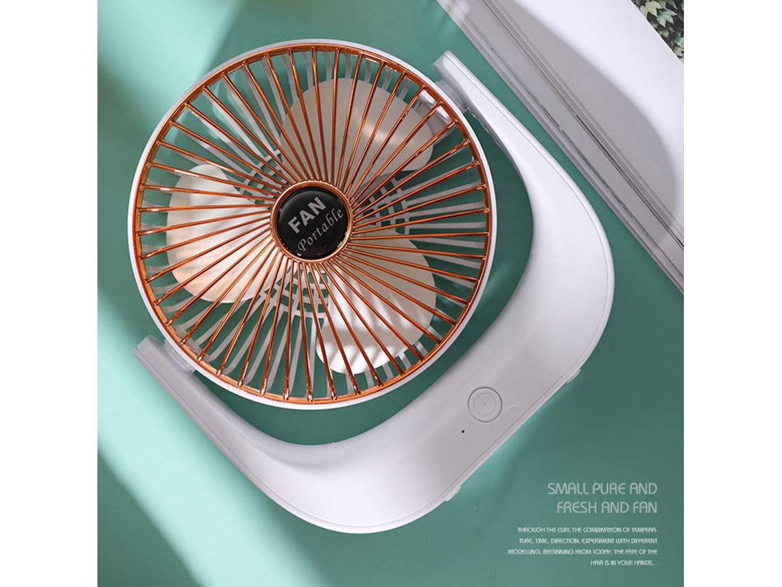 Mini Desktop Fan Portable Silent 3 speed Type c Charging Adjustable