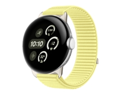 Pulseira para Google Pixel Watch 4/3, Nylon Trançado, 45mm (amarela) czhmart