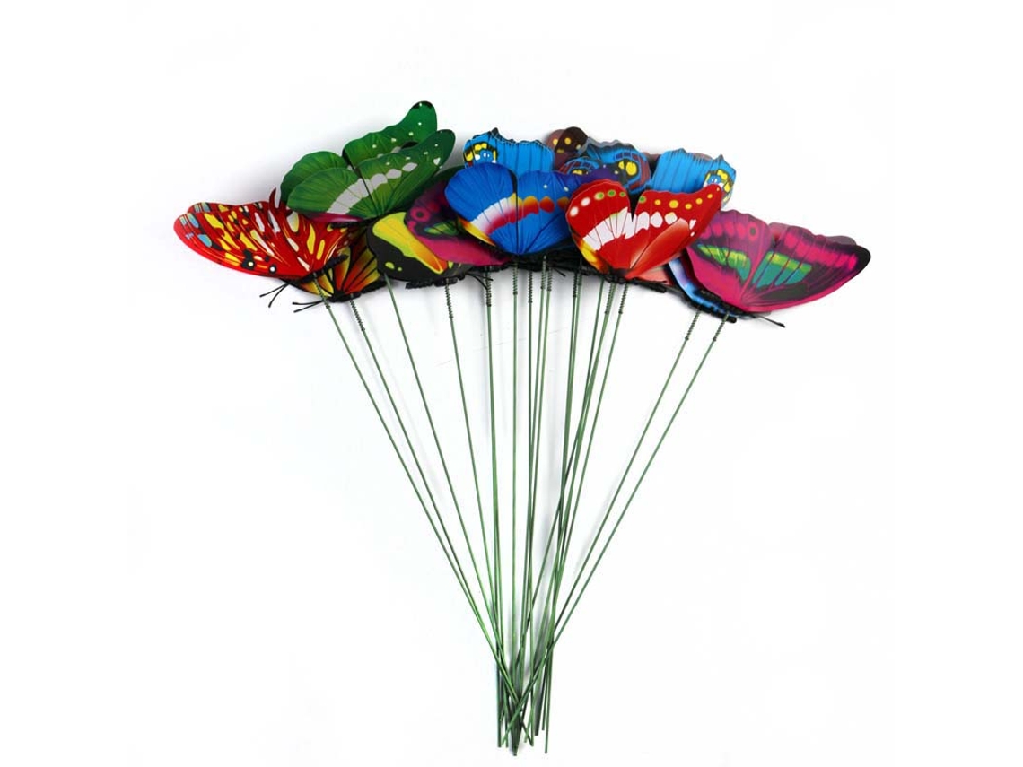 Laxiscreed Kit De 15 Peças De Paulettes Duplas Para Decoração De Jardim Com Borboletas