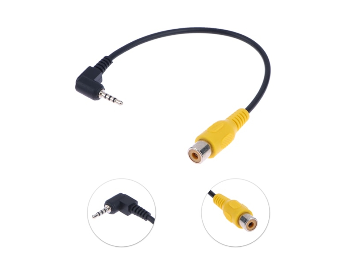 Adaptador De Cabo Vídeo Av 2, 5 Mm Av Macho Para Rca