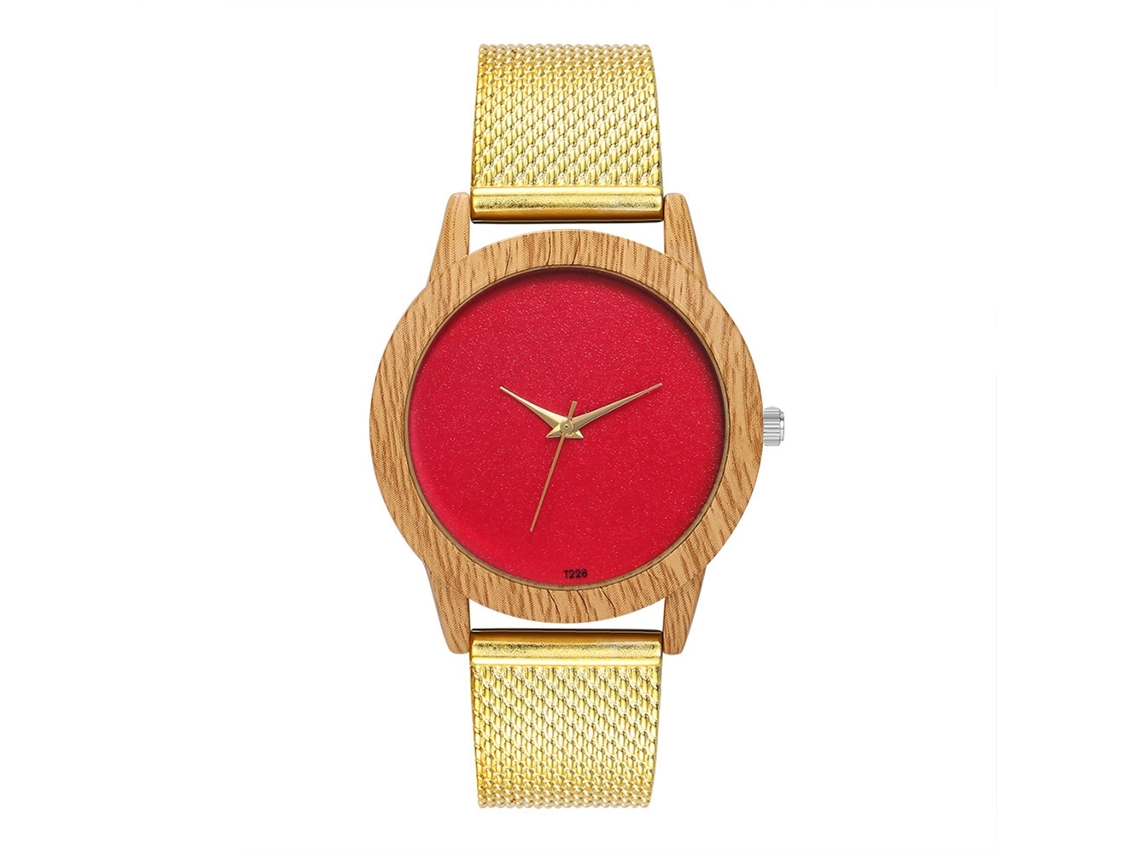 Relógio de pulso unissex Zhoulianfa com pulseira de silicone (dourado)