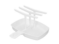 Prato de Bacon LAXISCREED para Micro ondas Branco