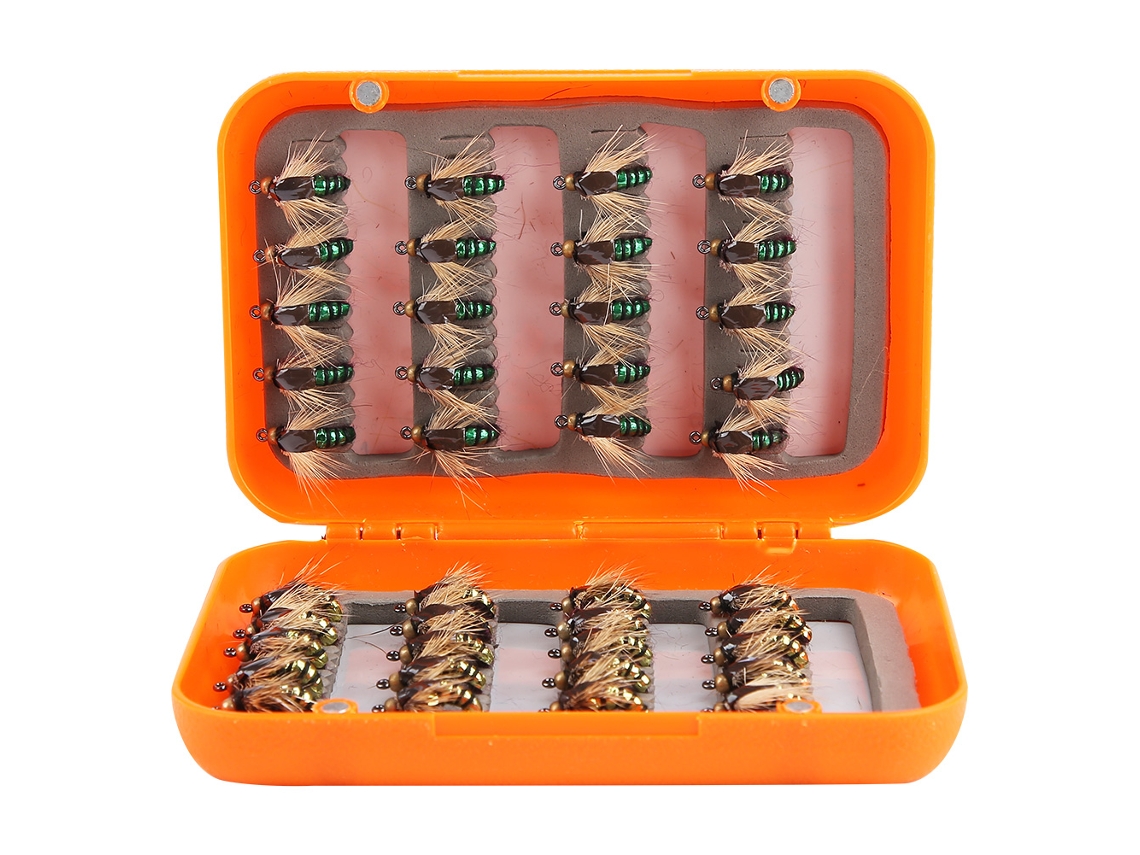 Kit 40 Mosca Imitadora Pesca Fly Truta Ouroverde