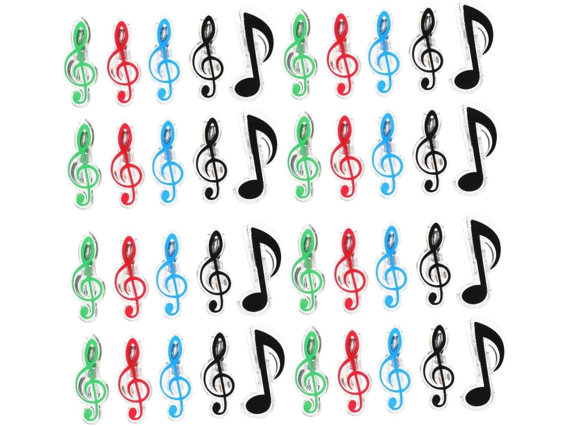 Totority 40 Peças De Prendedores Partituras, Prendedores Livros De Música, Prendedores Em Formato De Notas