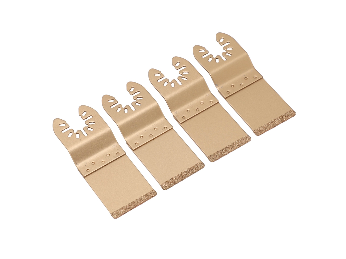 Conjunto De 4 Lâminas Serra Oscilante Diamantadas Carboneto Cimentado 3, 3 Cm Para Madeira, Multiuso, Para Trabalhos Em Madeira