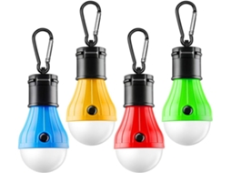 Lcslâmpada de Tenda Portátil Led com 4 Unidades, Gancho Fixação AQUAFORGE