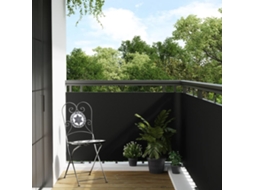 Vidaxl Tela De Varanda 400x90 Cm Vime Pe Preto