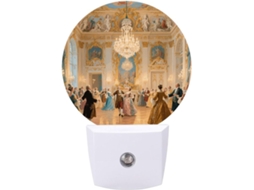 Luminária Noturna De Parede Led Luxuosa Em Formato Bola Palácio, Com