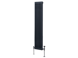 Radiador Vertical Tradicional De 2 Colunas Em Cinzento Antracite, Aço Carbono 1.5mm, Potência 3180 Btu, Dimensões
