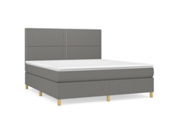 Box Spring Bed, Box Spring Beds Vidaxl Cinzeto Tecido (180 X 200 Cm)