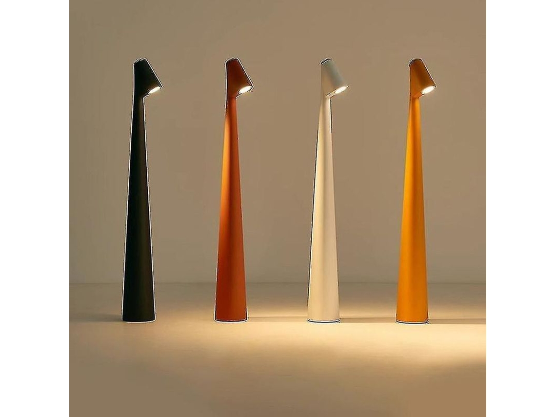 Lâmpada De Mesa Led Portátil Com 3 Níveis De Intensidade E Design Elegante Em Alumínio Puro Brown