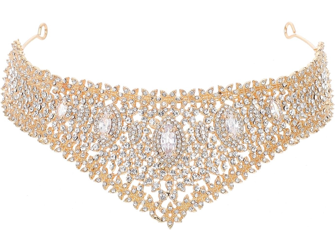 Coroa De Cabelo Com Strass, Acessório Para Noivas E Bailes De Formatura.