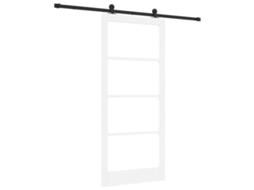 Conjunto 1 Porta Deslizante Vidaxl Branco Madeira De Pinho Maciça (93 X 211 Cm)