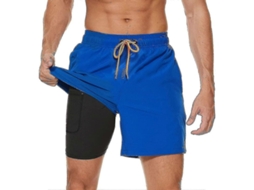 2026 pantalones Cortos de Baño para Hombre Con Forro de Compresión Rápido Secado Bolsillos Con Cremallera para Playa Surf Gimnasio