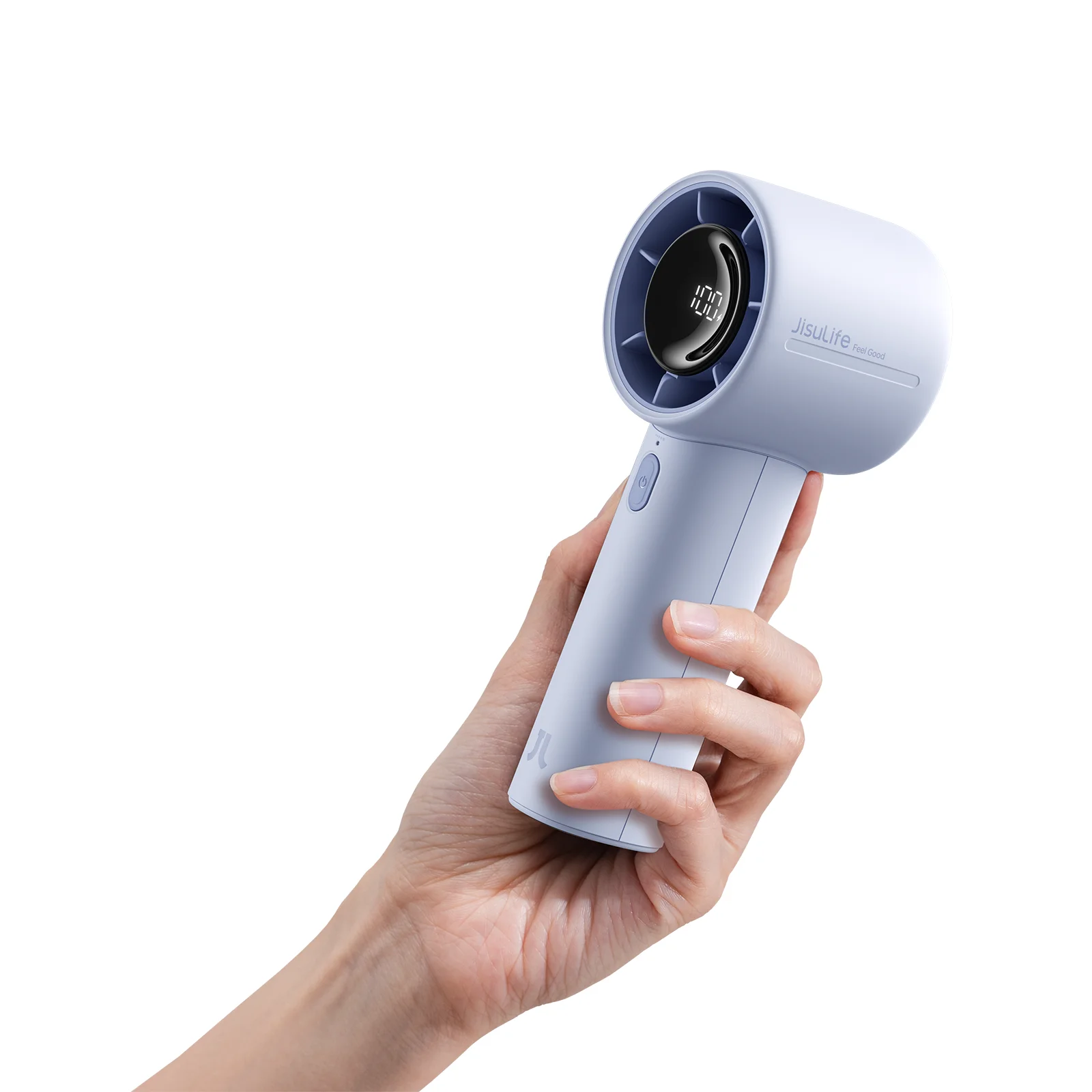 (azul 5000mah) Mini Ventilador Portátil De Mão, Bateria De 5000mah Para Energia De Longa Duração, 5 Configurações De Velocidade Do Vento.