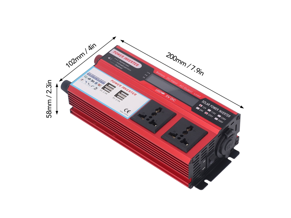 Laxiscreed Inversor De Potência 500w Com 4 Portas Usb Para Energia Solar Exterior