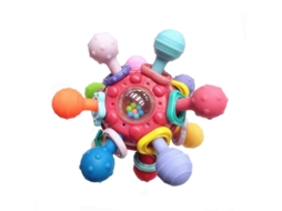 Brinquedo Mordedor Bebé Sensorial CHRUI 3 18 Meses Alivio Gengivas Bola Agarrar (vermelho)