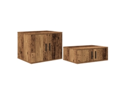 Conjunto 2 Armário De Arrumação Vidaxl Castanho Derivados De Madeira (118 X 41 X 40 Cm)