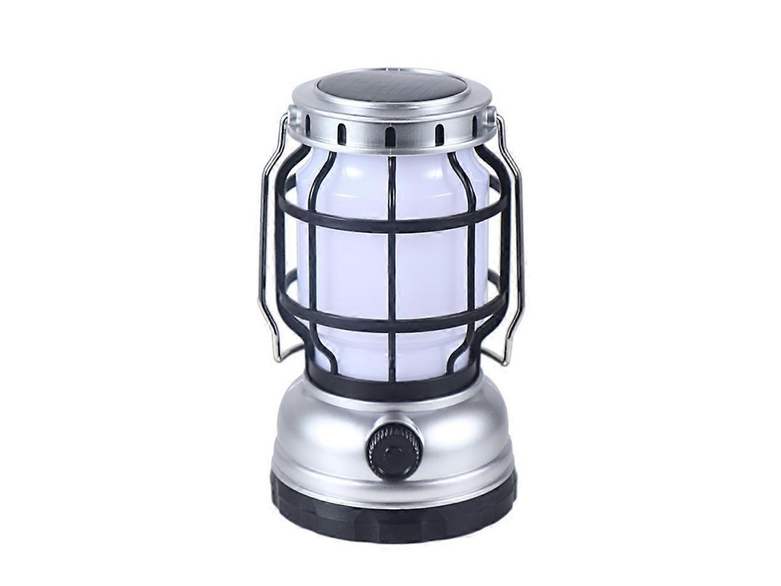 Lanterna Solar Para Acampamento, Luz Para Acampamento Com Carregador De Emergência, Chama Cintilante, Led Suspenso Olysi Shop
