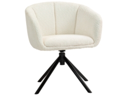 Cadeira Giratória 360°, Assento Acolchoado, 58,5x59x78,5 Cm, Creme LAMAISON