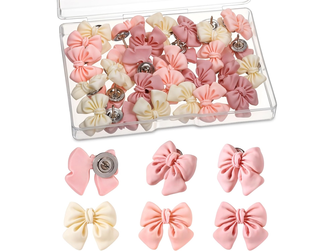 Conjunto De 30 Alfinetes Em Formato Laço Para Pendurar Fotos Paredes,