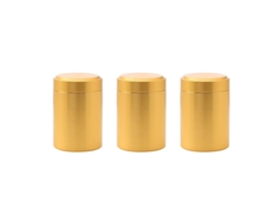 (conjunto De 3 Peças Dourado) Mini Caixa De Chá De Metal, Recipiente Pequeno E Portátil