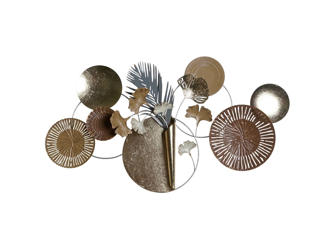 Figura Decorativa DKD HOME DECOR 90 x 8,3 x 49 cm Dourado Cobre Círculos