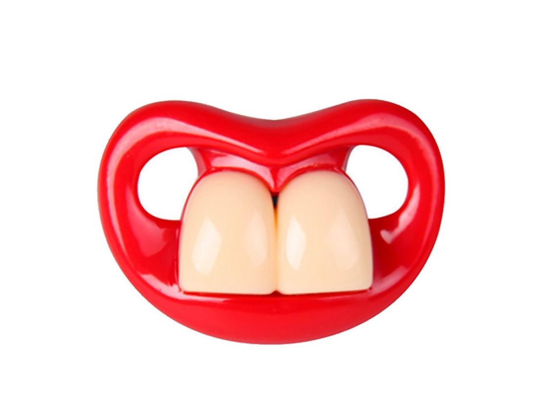 Mali chupeta Engraçada para Bebê Recém nascido Chupeta de Dentes Presente para Menino Menina 3 Meses+
