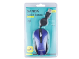 Rato Extensível 1600Dpi SANDA Sd-2052 Azul