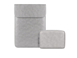 Capa Para Laptop Compatível Com Macbook Dell, Com Bolsa Pequena, Capa Protetora De Couro Sintético Para Notebook Slowmoose