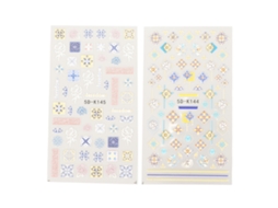 2 Folhas Adesivos De Uñas 5d Com Padrão Embossado E Oco Para Decoração De Unhas E Artesanato