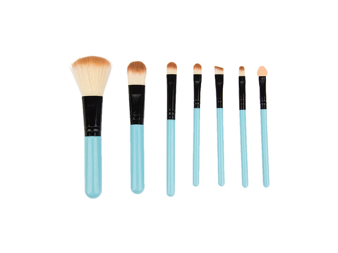 Conjunto De Beleza Com 7 Peças Pincel Para Sombra, Blush, Pó Solto, Puw7852 Everley891