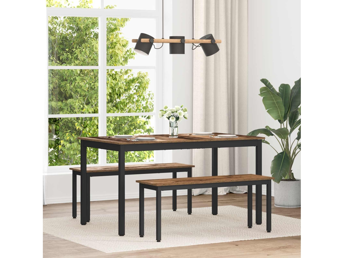 Vidaxl Mesas De Jantar 140 X 80 X 75 Cm Metal