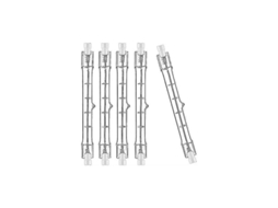 Rebe pacote de 10 Lâmpadas Halógenas R7s 118mm 230w 230v, Varetas Halógenas Ajustáveis para Refletores, Iluminação Residencial e Comercial