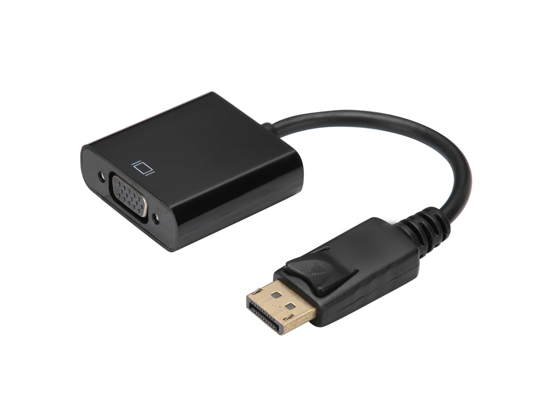 Cabo Conversor (dp Para Vga Saída 1080p) Adaptador De Laptop Para Projetor Preto