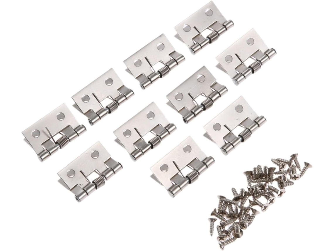 Dobradiças Giratórias Ocultas Para Portas, 10 Peças, Mola, Aço Inoxidável, Dobradiça De Topo, Para Móveis E Armários