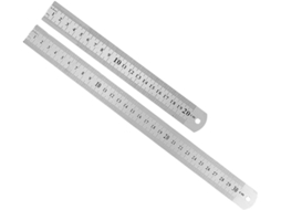 Conjunto De 2 Réguas Retas Aço Inoxidável Para Desenho E Marcenaria,