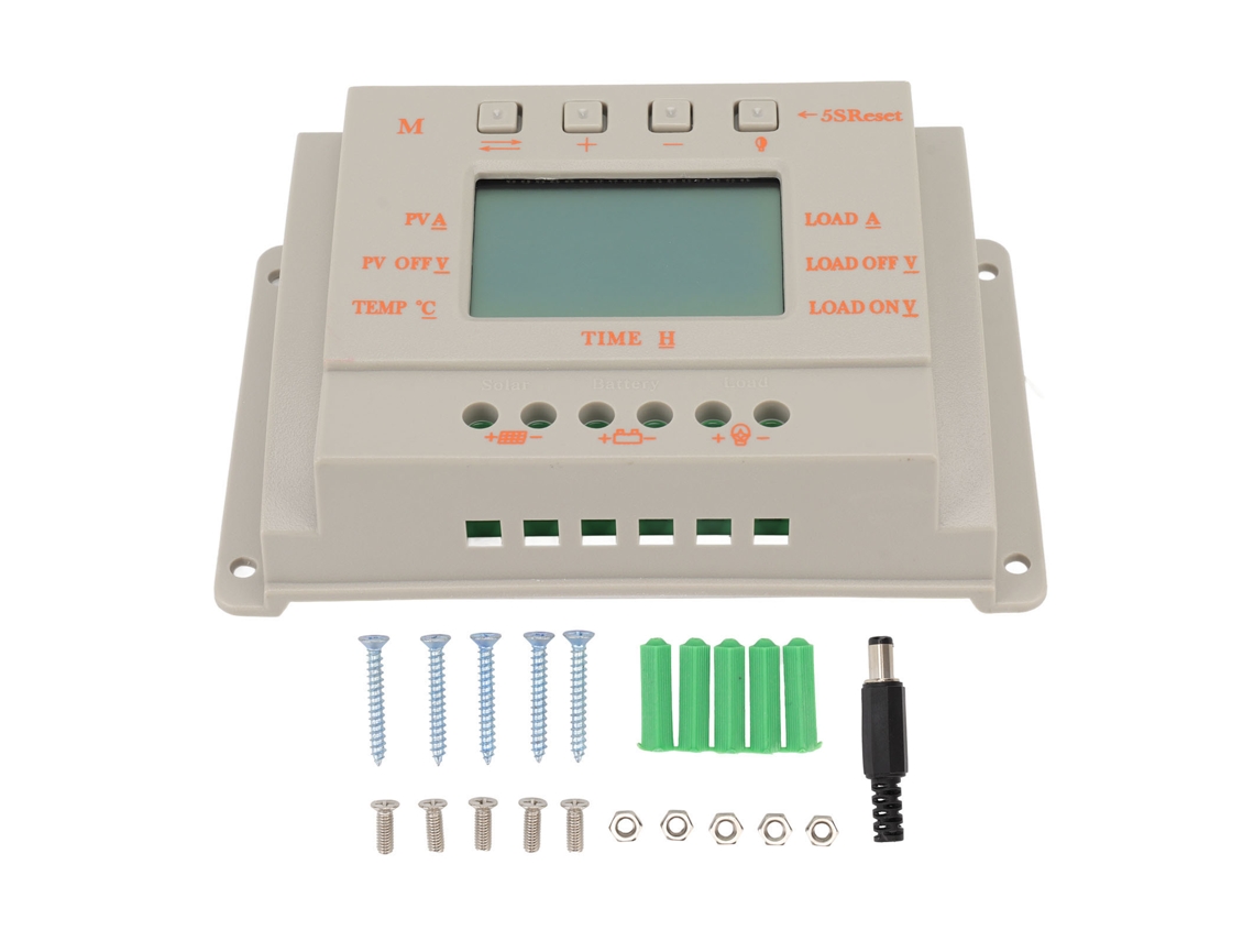 Controlador de Carga Solar Primerox MPPT 12v 24v 20a com display digital para painéis solares