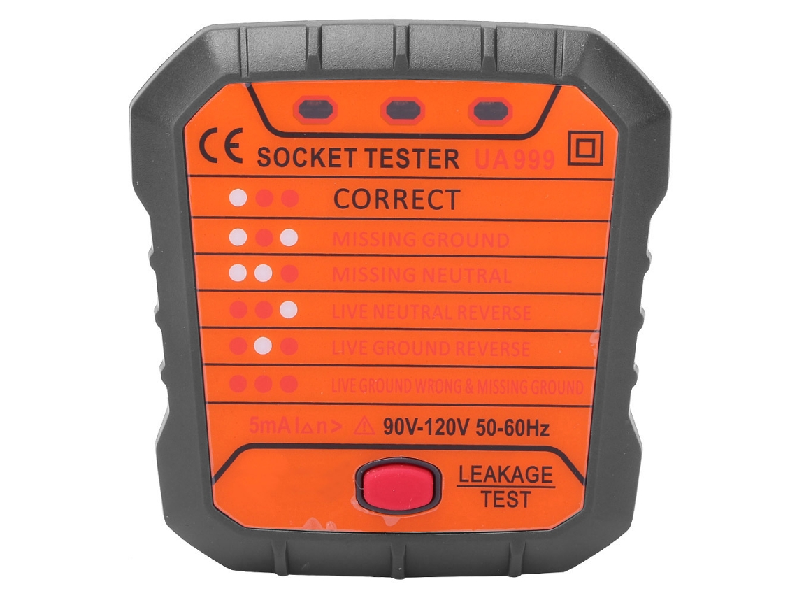 Testador De Tomadas Multifuncional Vazamento 50~60hz