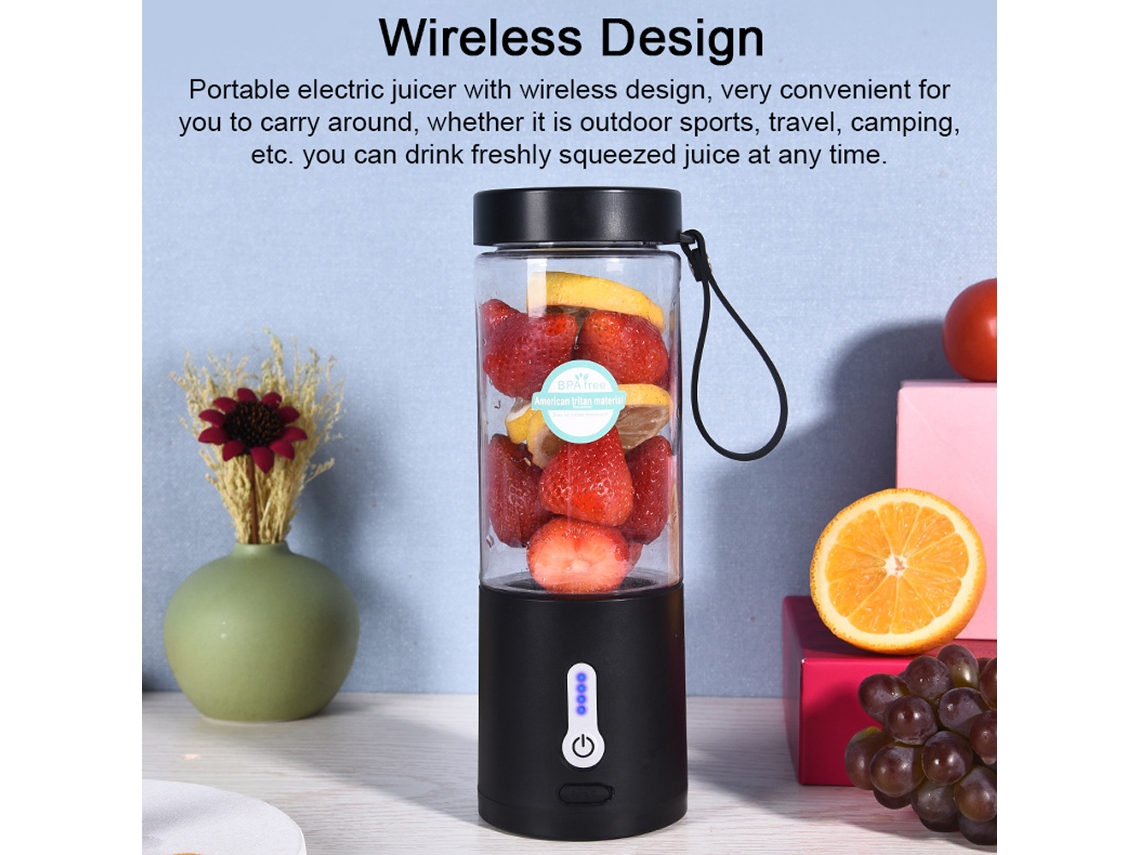 Liquidificador Portátil USB com 6 Lâminas e 530ml | S/MARCA