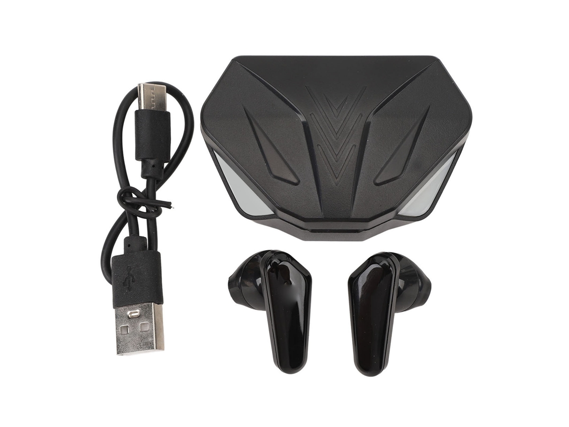 Aetheria fones de Ouvido Bluetooth 5.3 Sem Fio com Tela Digital para Jogo Música e Chamadas Estojo de Carregamento