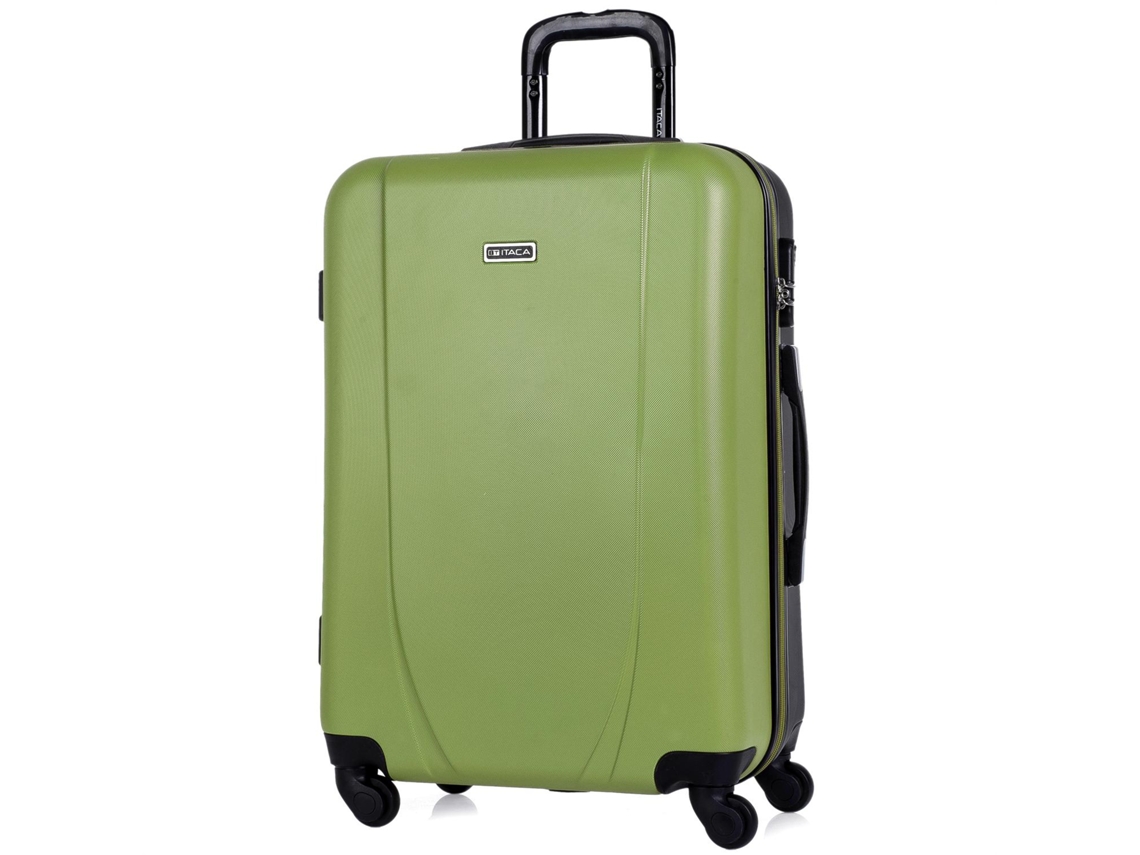 Mala de Viagem Média ITACA Abs Texturizado Verde  (50x75x30 cm - 70 L)