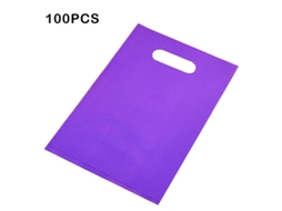 100 Sacolas Plásticas com Alça Personalizadas com Logo Multicolor Eco friendly para Compras e Presentes