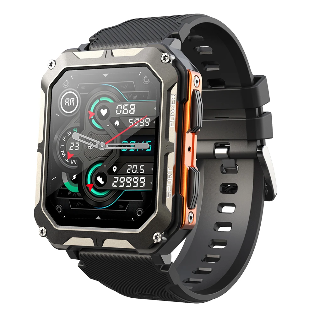 (laranja) Smartwatch À Prova D'água Com Tela Grande De 1,83 Polegadas, Chamadas Bluetooth E 123 Modos Esportivos.