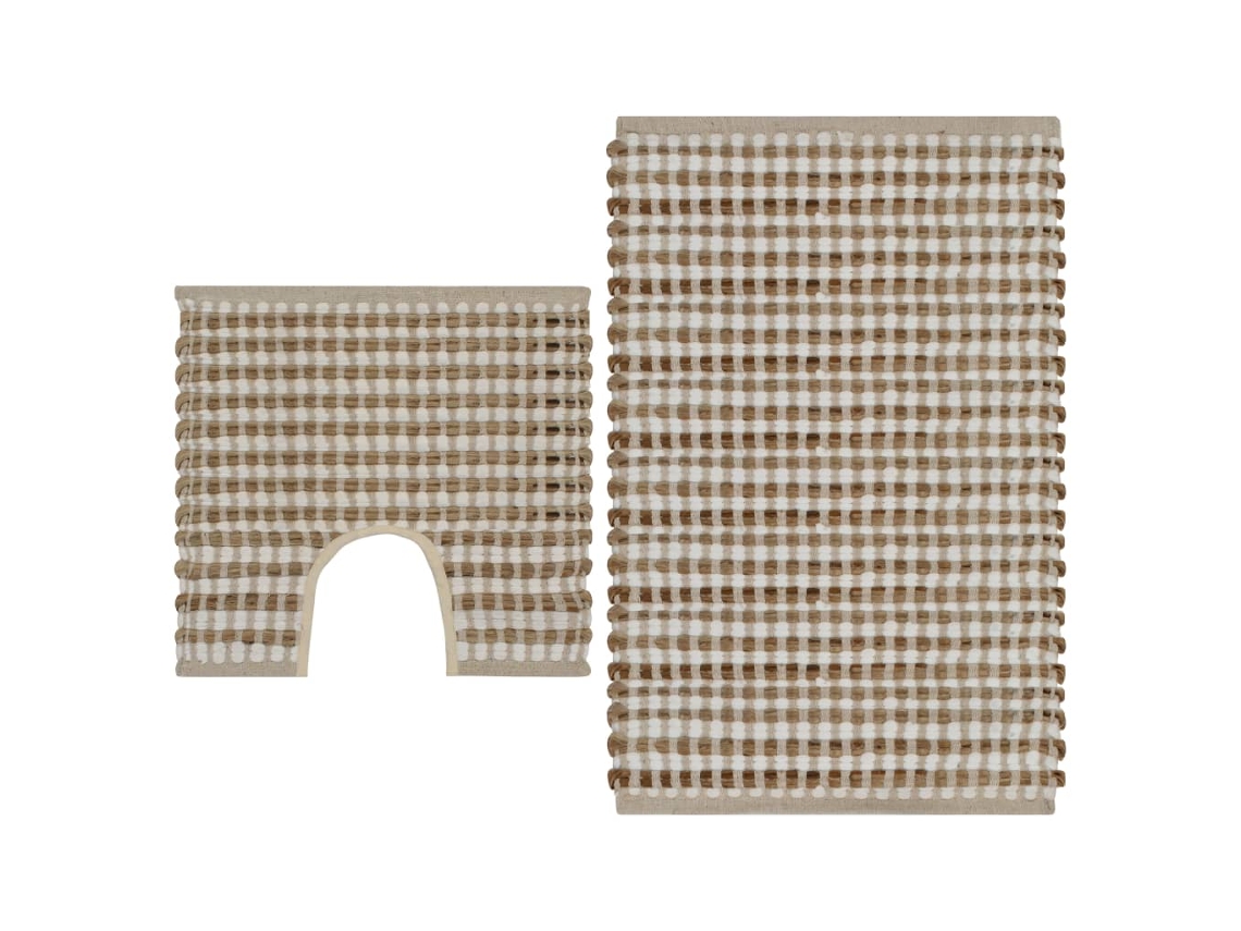 Bath Mat Set, Bath Mat Sets Vidaxl Marrom Tecido (n/a)