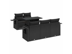 Garden Sofa Set, Garden Sofa Sets Vidaxl Preto Rattan / Vime (n/a)