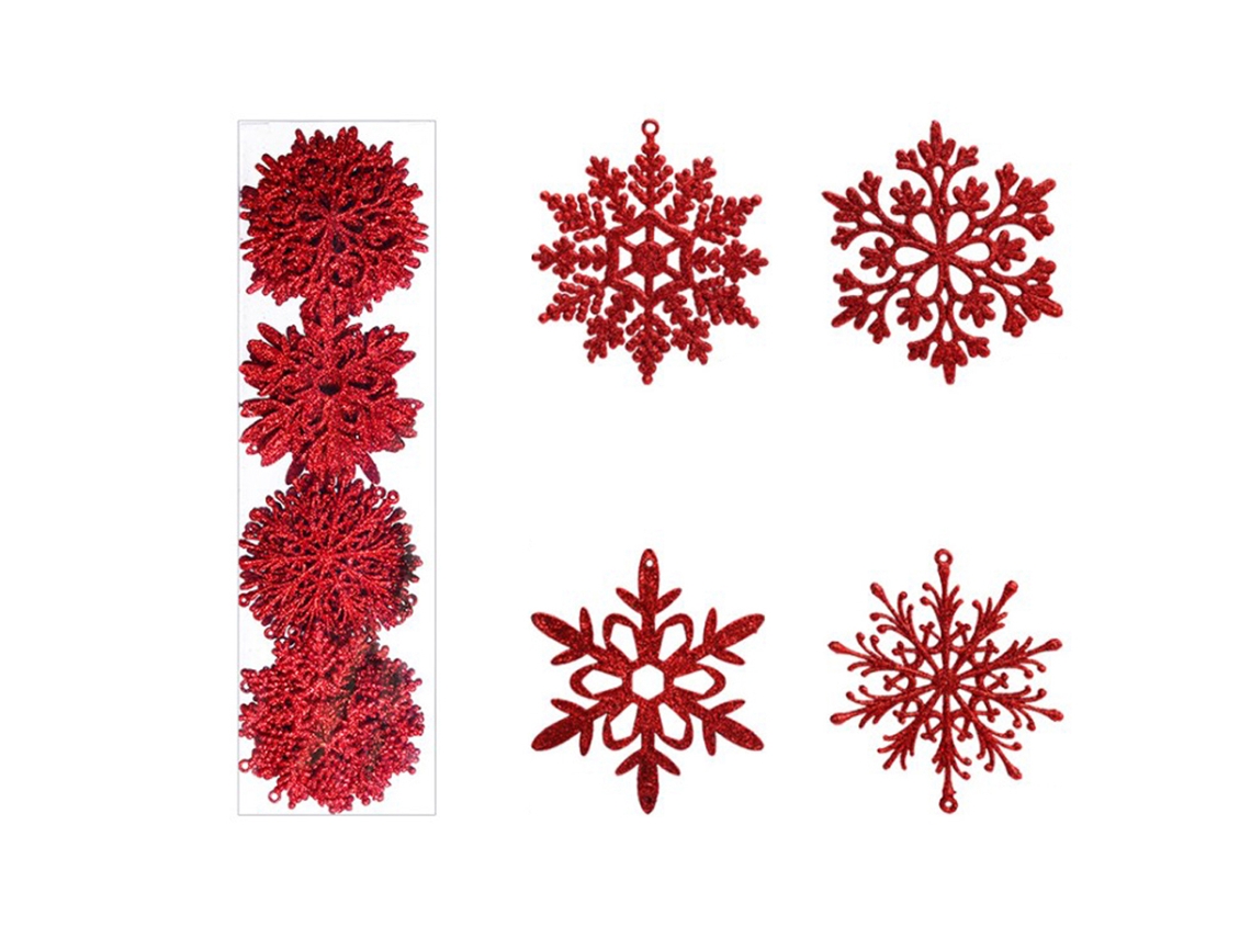 Laxiscreed Conjunto De 40 Pendentes De Flocos De Neve Brilhantes Para Decoração De Natal E Árvore De Natal