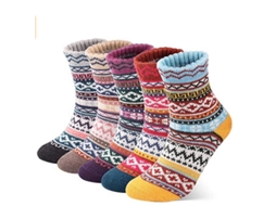 5 Pares de Meias Grossas de Lana, Tamanho 5-8 UK | S/MARCA