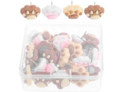 Conjunto de 30 tachininhas em formato de pata de cachorrinho para decoração de paredes e quadrados, acessórios de mesa para